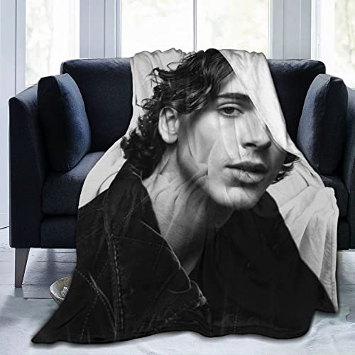 Timothée Schauspieler Chalamet Überwurfdecke, ultraweiches Flanell-Fleece, leichte Überwurfdecke, warme Klimaanlage, Decke für Couch, Sofa, Bett, 127 x 101 cm