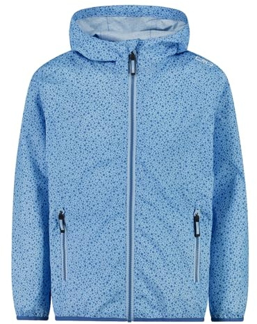 CMP Unisex Kinder Giacca Da Pioggia Bambini Con Cappuccio Fisso Regenjacke, Sky, 164 EU