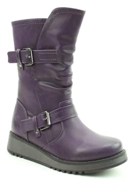 Heavenly Feet Hannah 4 Purple Womens Mid Calf Boots 3507-95