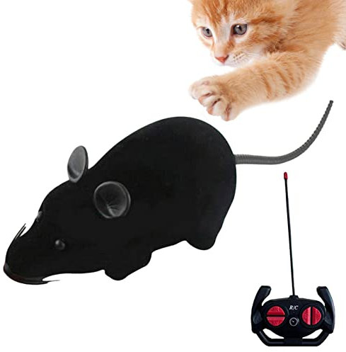 Souris Telecommande pour Chat, Jouet pour Chat Souris Robotique, Souris RC Électronique sans Fil, Jouet Fantaisie Intéressant pour Chats Interieur, Chat Souris Simulation Jouet pour Animaux