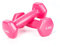 Molti Hanteln 2er Set Vinyl Kurzhanteln Gewichte mit Oberfläche aus Vinyl Gewichtsvarianten 2 x 0,5kg bis 2 x 3kg für Gymnastik Aerobic Fitness Pilates Krafttraining (Rosa 2 x 0,5kg)