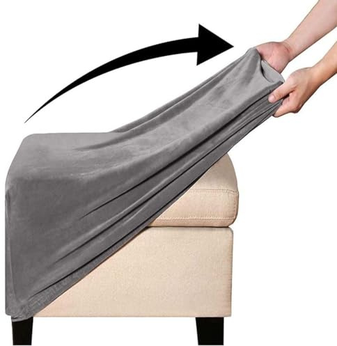 Yekuhe Hockerbezug Quadratisch Ottomane Schonbezug Quadratische Stretch Hocker Bezug Hocker Bezug für Ottomane Überzug Hockerbezug Quadratische Ottomane Abdeckungen(#14,65x65cm/26x26in)