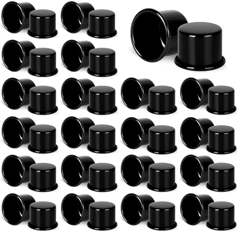 40 Stück Kerzenhalter für Stabkerzen |Ø 22.5 mm| Kerzentülle Metall Klein für Teelichter, Kerzeneinsatz Tafelkerzen, für Baumkerzen,Stabkerzenhalter Deko,Kerzenleuchter Schwarz