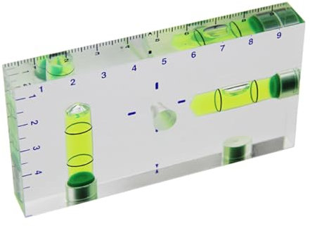 yuwqqoajv Hochpräzise transparente magnetische Wasserwaage in Zwei Richtungen, benutzerfreundliche, robuste Konstruktion, transparente Acryl Wasserwaage