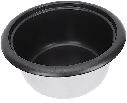 PRETYZOOM Rice Cooker Bowl Replacement Liner Large Capacity Pot for Rice Cooker Black Crystal Non Stick Pot