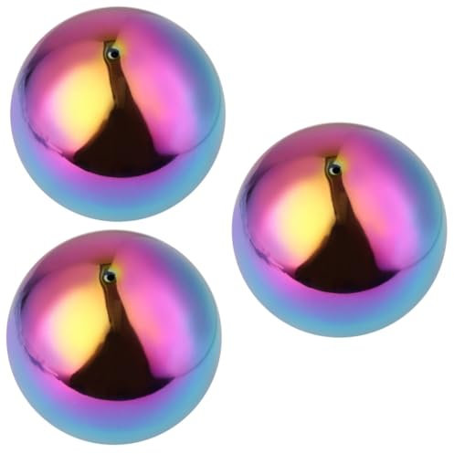 POPETPOP 3stücke Edelstahl Hohlkugel Bunte Spiegelpolierte Deko- Für Garten Und Zuhause Vielseitige Metallkugel Für Kreative Dekorationen Und