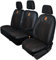 LUCARO Sitzbezüge Auto für Mercedes Sprinter 3 ab 2018 - Sitzbezügesets 1+2 - Auto Sitzbezüge Schwarz orange - Mercedes Sprinter Sitzbezug - Mercedes Sprinter Sitzbezug