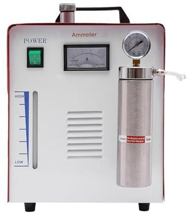 Generador de llama de gas HHO Oxígeno 75L/HHO,220W Oxígeno Hidrógeno Hho Generador de Llama de Gas Pulidora Máquina (Naranja)