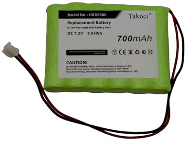 Replacement Battery Compatible with Yale Alarm control panels, HSA6300 Family Alarm Control P,fits Part No 802306063H2, GP60AAAH6BMJ, GP60AAS4BMX, HSA3800, HSA6300, HSA6400, 7.2V 700mAh / 5.04Wh