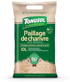 Tonusol Paillage de Chanvre Biologique - Paillage Spécial Potager - 10 L