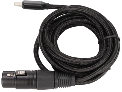 XLR to USB Cable, XLR to USB C, USB C to XLR Female Cable Low Noise HiFi Plug and Play USB C Microphone Cable for (3 Meters)