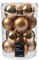 Kaemingk Weihnachtskugeln Glas 8cm 16 Stück - matt & glänzend - Große Christbaumkugeln Weihnachtsbaumkugeln für Weihnachten - Christbaumschmuck & Weihnachtsbaumschmuck - Pekanuss Braun