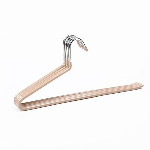 Hosenbügel,12er-Pack hosenbügel platzsparend,hosenbügel Metall, Kleiderbügel Hosen mit Offenen Enden und rutschfest Beschichtung, (1, 示例: Rot Mandel 12)