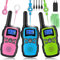 Wishouse Walkie Talkie Kinder 3er Set, Funkgeräte Erwachsene Große Reichweite USB Aufladbar mit Akku, Camping Spielzeug, Weihnachten Geburtstagsgeschenk Mädchen Junge ab 3 4 5 6 7 8 9 10 11 12 Jahre