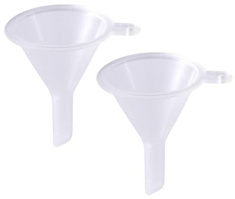 Essen Mini Funnels, 2pcs Clear Plastic Funnels For Small Bottles, Travel Size