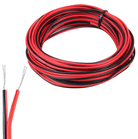 Cavo elettrico 10 metri 22AWG 2 conduttori nero rosso cavo 22 calibro 22 cavo di estensione flessibile a 2 pin per striscia luminosa LED per auto RGB RGBW rame stagnato