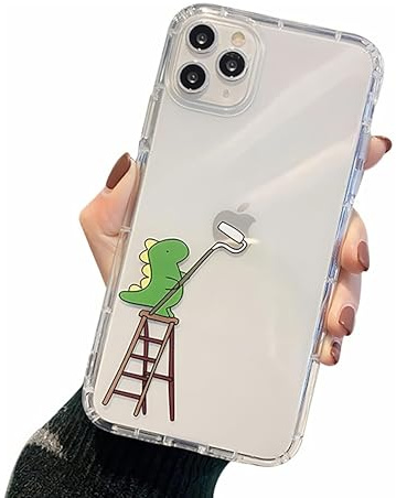 Rokmym kompatibel mit iPhone 13 Mini Hülle Durchsichtig Handyhülle mit Aesthetic Muster Ultra Dünn Silikon Stoßfest Kratzfest Schutzhülle für iPhone 13 Mini Slim Case,Dinosaurier 2