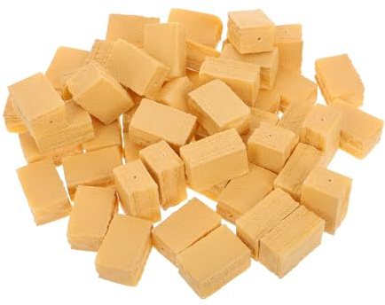 TOBBOMEY 50pièces Lot de Mini Balles De Foin Pailles Artificielles pour Décoration Jouets De Ferme pour Travaux Manuels