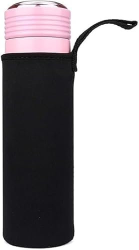 YuanHolumid Sport-Wasserflaschenbezug, Neopren, Isoliertasche, Tasche, Sportwasserflasche, Sport- und Outdoor-Freizeitzubehör, 18,5 x 7 cm, Schwarz