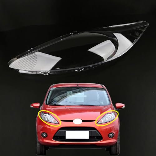 ZUBIX Auto Frontscheinwerfer Lampenschirm für Ford Fiesta 2009 2010 2011 2012 Left/Right Autoscheinwerfergehäuse Frontscheinwerfer Schale Ersatzteile 1PCS,Left