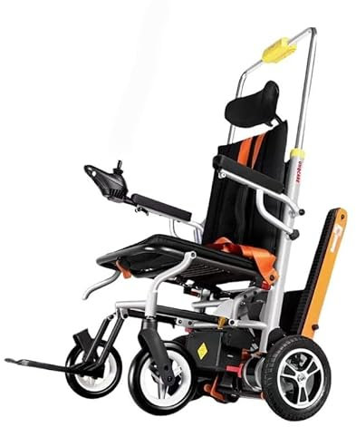 zhyunvd Sube-Escaleras Eléctrico sobre Orugas,Silla Portátil Plegable para Escaleras,Silla De Ruedas Eléctrica sobre Orugas,Aleación De Aluminio,Carga 169 Kg/373 LB Electric