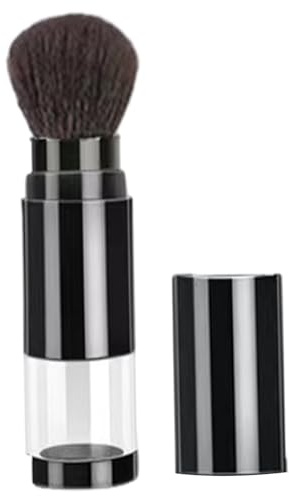 Pinceau à poudre rechargeable pinceau de maquillage rétractable à poudre de voyage 3, 9 pouces avec flacons libre rechargeables outil beauté réutilisable pour mettre en valeur
