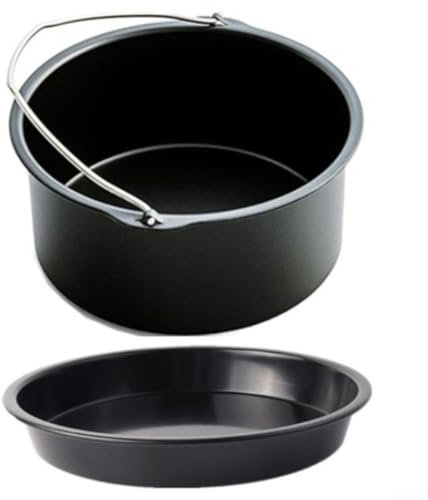 Set di 2 teglie antiaderenti per pizza e teglie da forno per tutte le esigenze di frittura ad aria (22,9 cm)