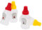 Mikikit 4Piezas Botellas de Condimentos Exprimibles de Recipientes Desmontables para Salsa Ketchup y Material para Alimentos Colores Vibrantes para Cocina y Reuniones