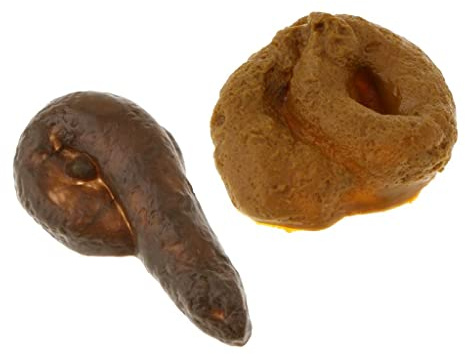 Lot de 2 faux caca réalistes for fête d'anniversaire