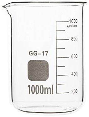 Laboratory 1000ml Glass Beaker for Chemistry Laboratory Clear Scale Lab Measuring Cup Borosilicate Glass Heat Resistant Thickened Glass Lab Beakers Science
