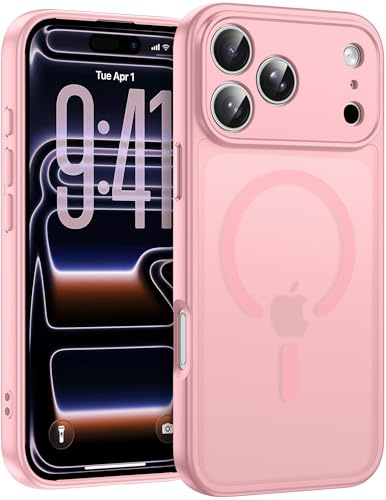 Helssitot Magnetisch für iPhone 17 Pro Hülle, Sand Rosa