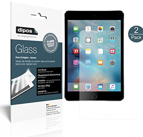 dipos I 2X Pellicola Protettiva Opaco Compatibile con Apple iPad Mini 4 Protezione Vetro Flessibile 9H