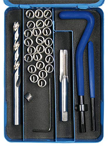 SW-Stahl 84019L Gewindereparatursatz M7 x 1,0 - Helicoil Reparatur Set | Gewindeeinsatz Set aus Edelstahl für Kfz und Maschinenbau, inkl. Spiralbohrer, Gewindebohrer und Einsetzwerkzeug