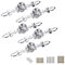 BTSKY EM0048 5 Pack Crystal Drawer Knobs with Silver Plate - Diamond Shape Cabinet Cupboard Wardrobe Drawer Pull Handle Furniture Knobs with Screws (120MM)