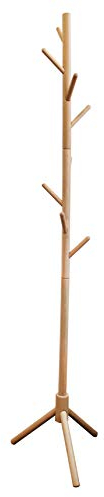 UNILUX Mikado Portemanteau sur Pieds en Forme D'arbre avec 8 Patères 175 x 35cm Bois Hêtre