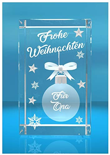 VIP-LASER 3D Weihnachtskugel Frohe Weihnachten - Motiv: für Mama (für Opa)