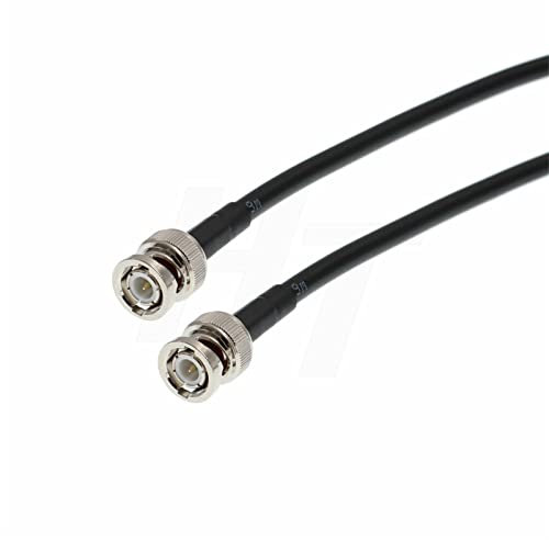 HangTon Cavo coassiale BNC maschio a BNC maschio 6G HD SDI RG223 RF 50 Ohm doppia schermatura bassa perdita di segnale per GPS LAN/WAN dati video (1,5 m)