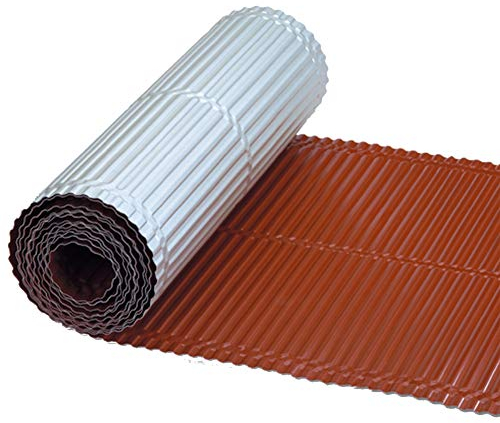 Haus & Dach Rippenkehle für Wasserabläufe, rollbar, 5 m, Ziegelrot