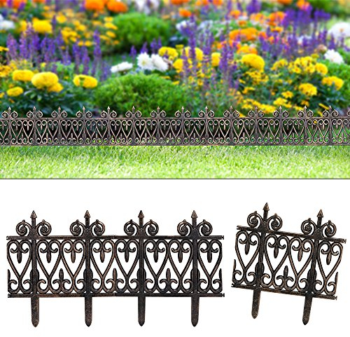 DEUBA® Rasenkante Kunststoff 5,70m UV-beständig Erdspieß wetterfest Beetumrandung Beeteinfassung Messing Optik Bronze Braun