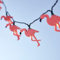 Lights4fun 10er LED Lichterkette mit Flamingos aus Metall Timer batteriebetrieben Innen Zimmer Deko