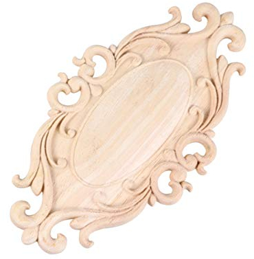 BESPORTBLE Holz Geschnitzte Ecke Onlay Applikation Unbemalte Türschrank Möbel Dekorationen Ornamente