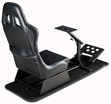 Dishot Driving Cockpit Spielsitz Rennradständer - Rennsitz mit Halterungen für Lenkrad-und Pedale – Simulation Sitz für PS4, Xbox One, PC, PS3