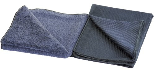 Glart H4432K 2er Set Mikrofasertücher Haushalt – 60x40 cm & 32x32 cm – Tücher für Hochglanzküche, Glas, Möbel – fusselfrei & sanft zu lackierten Oberflächen – waschbar & langlebig