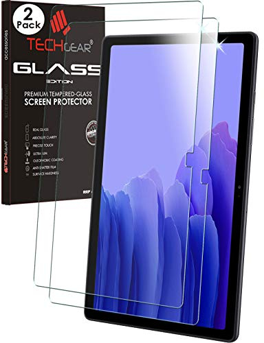 TECHGEAR 2 Stück Schutzfolie Galaxy Tab A7 10.4 zoll 2022/2020 (SM-T500 T505 T507 T509) Schutzfolie, Displayschutzfolie aus gehärtetem Glas [9H] [Crystal] kompatible mit Samsung Galaxy Tab A7 10,4