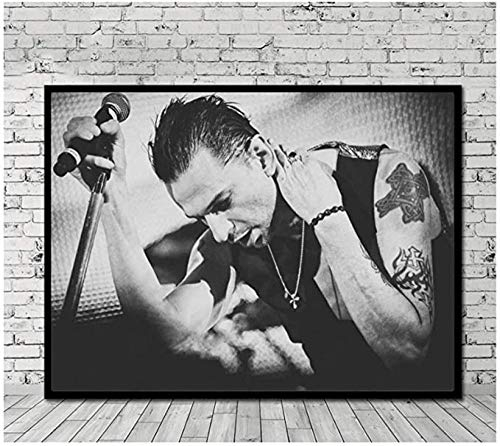 YYLPRQQ Dave Gahan Stern Kunst Leinwand Poster Malerei Kunst Poster Druck Leinwand Leinwand Wohnkultur Bild Wanddruck -50X70Cm Kein Rahmen