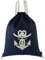 EXPRESS-STICKEREI Segel Tasche mit Anker Motiv für Männer/Frauen | Turnbeutel wasserdicht Navy Blau Anker mit Seil Gymsack Herren Gym Bag Beutel robust Boot Segel Rucksack Strandtasche