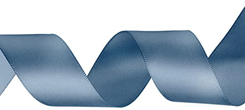 WedDecor 50mm x 10 Metres Dark Silver Double Sided Polyester Ribbon | Satin Ribbon for Gift Wrapping, Christmas, Wedding, Crafting, Hair Bow, Sewing, Birthday Cake Decoration