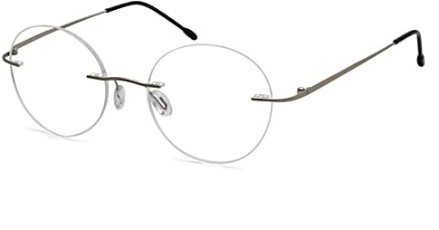 Eyekepper Große Rahmenlose Lesebrille - Runde Randlose Lesehilfe für Damen und Herren