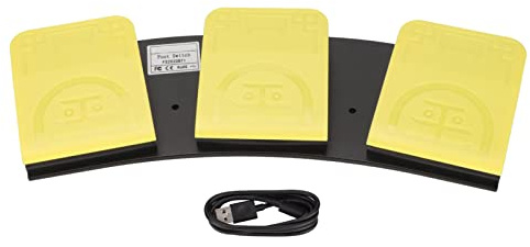 Annadue USB Triple Fußpedal, Bluetooth + USB Fußschaltersteuerung, 3 Tasten DREI Tasten Programm Computertastatur Spielaktionspedal Mechanischer Schalter