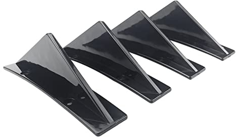 Aublinto Heckstoßstange Canards Splitter,4 STK Universal Auto Heckstoßstange Diffusor Spoiler Anti-Crash Spoiler Lip Splitter Auto Heckstoßstange Diffusor Haifischflosse Kit für Auto LKW SUV
